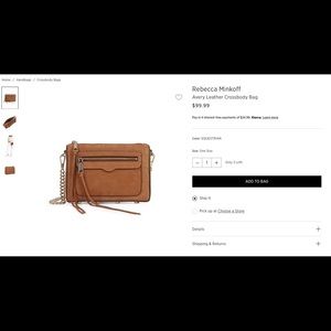 “Avery leather crossbody bag” by Rebecca Minkoff in black